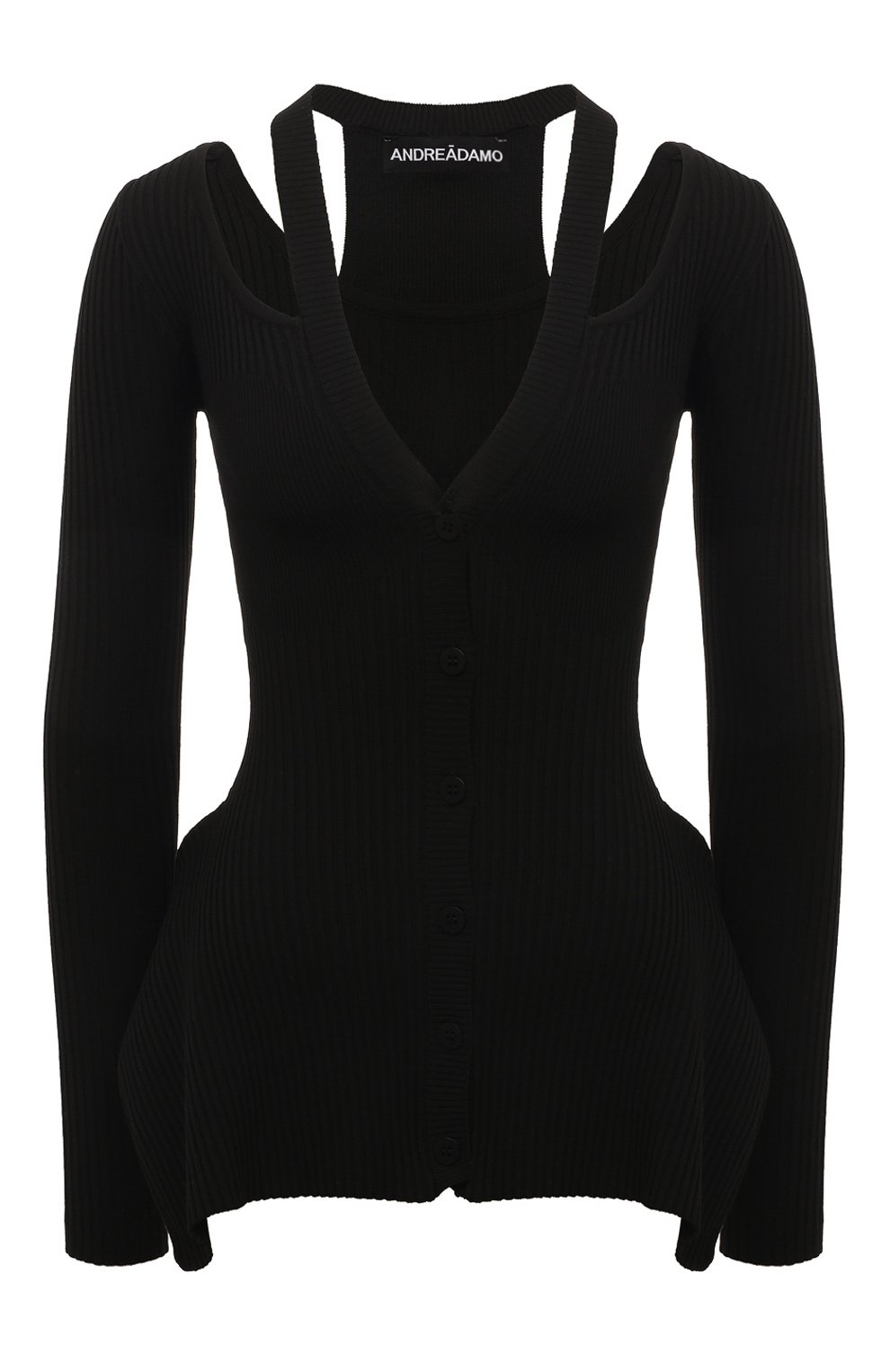 Кардиган из вискозы ANDREADAMO черного цвета по цене 69550 руб., арт. ADPF23CA01770473, фото 1 Кардиган из вискозы ANDREADAMO, арт. ADPF23CA01770473, фото 1