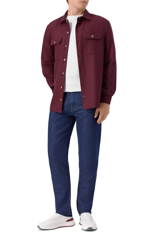 Текстильные кроссовки Brunello Cucinelli MZUPMB0252 Белый  MZUPMB0252 Фото 2