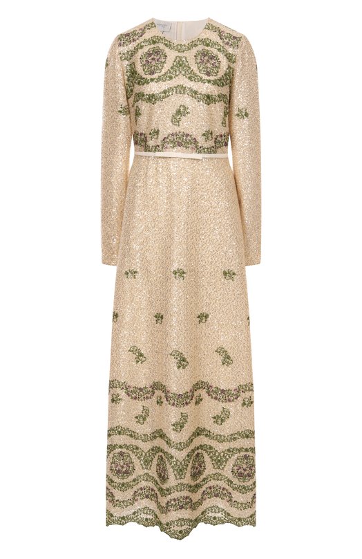 Платье с отделкой пайетками Giambattista Valli 25FWPVCA5182/35PAI Кремовый 25FWPVCA5182/35PAI