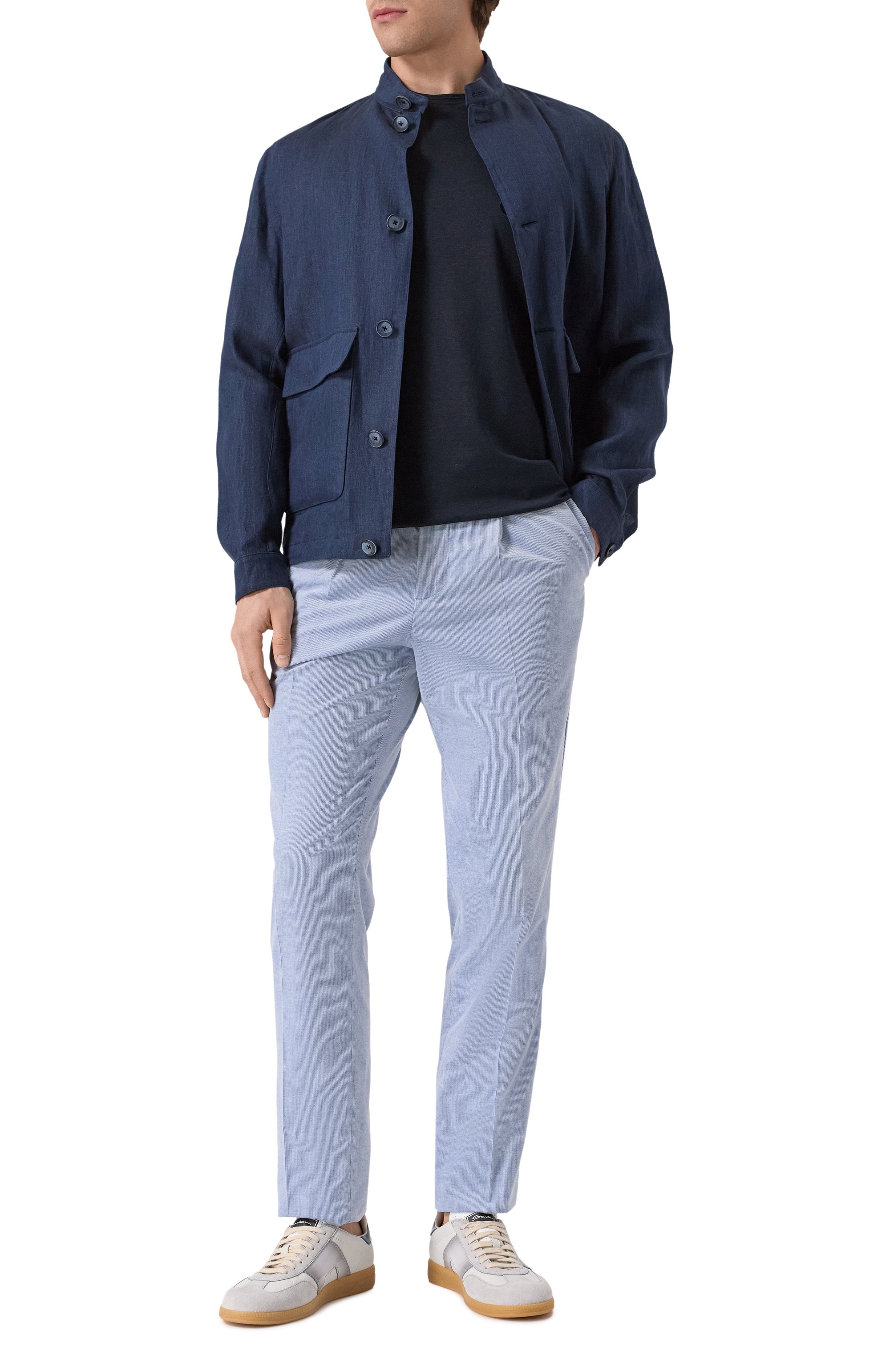 Футболка из шелка и льна GIORGIO ARMANI, арт. GM001090/TE14820, фото 2