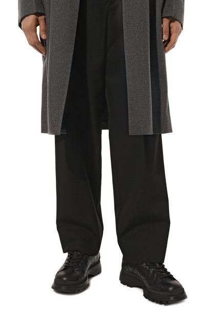 Ботинки с отделкой из кожи каймана PRADA, арт. 2TE158-3L2N-F0002-A000, фото 3