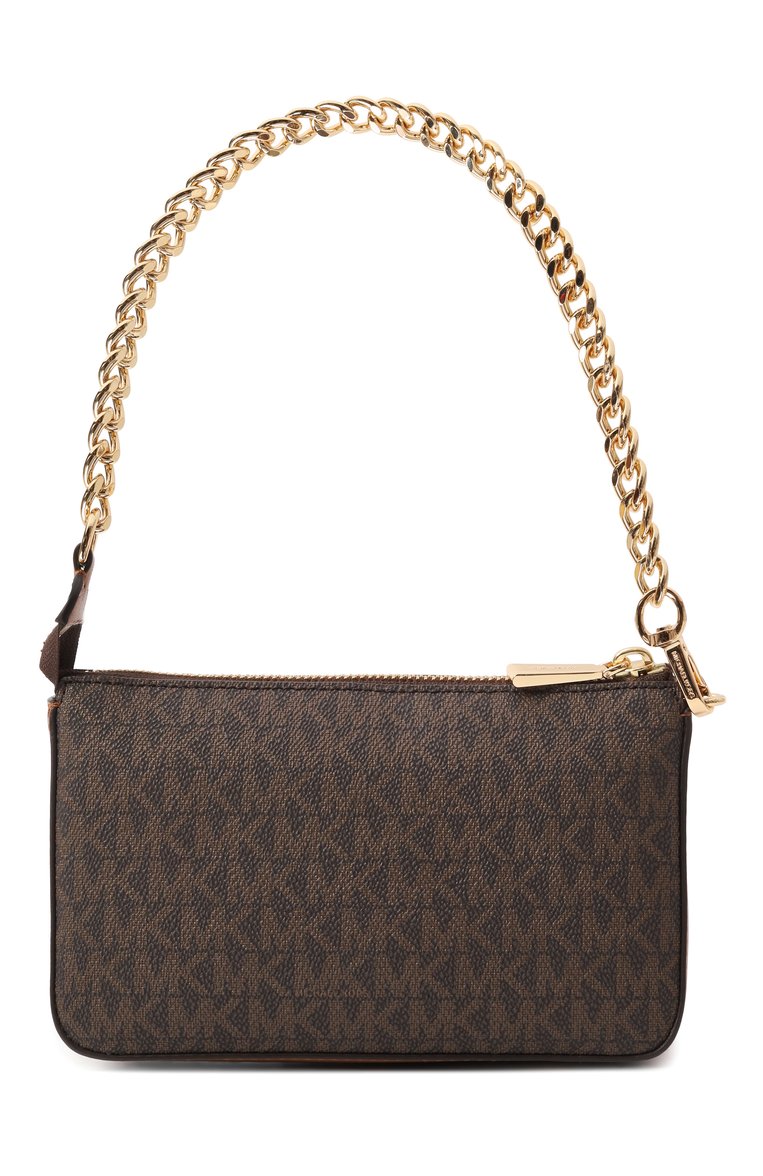Женская сумка jet set medium MICHAEL MICHAEL KORS коричневого цвета, арт. 32F1GJ6W6B | Фото 6 (Размер: medium; Материал: Экокожа)