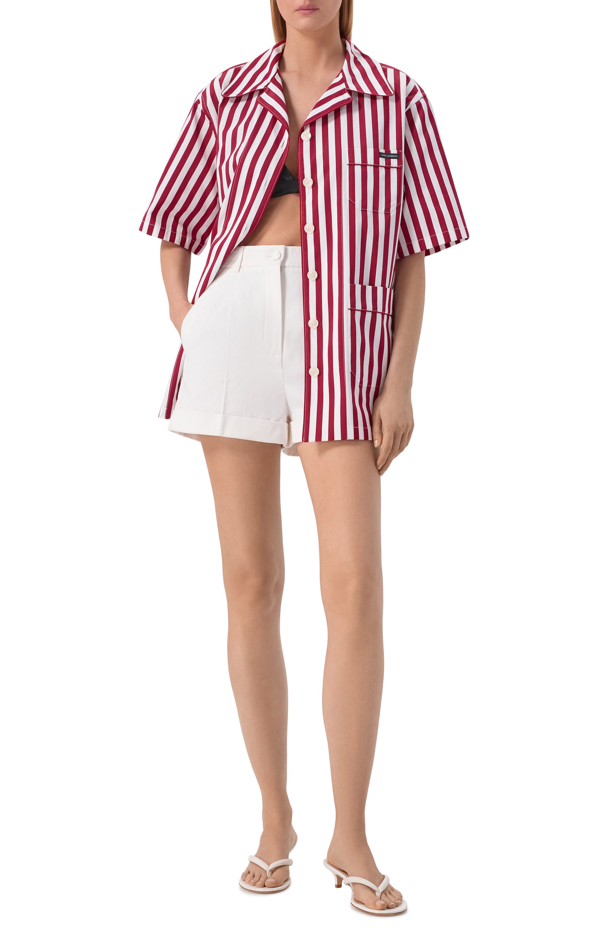 Рубашка из хлопка и шелка DOLCE & GABBANA, арт. F5U29T/FR527, фото 2