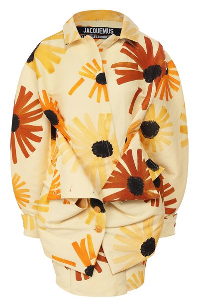 Женское платье из смеси хлопка и льна JACQUEMUS, арт. 194DR10/67233