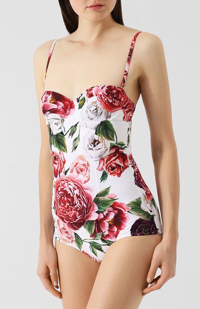 Слитный купальник с цветочным принтом DOLCE & GABBANA, арт. 09A13J/FPGY9, фото 2