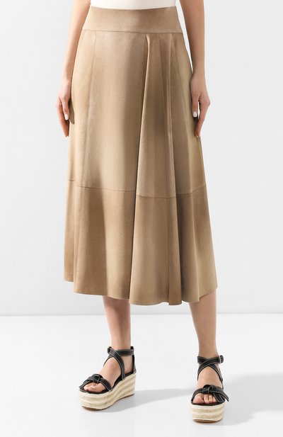Кожаная юбка BOTTEGA VENETA, арт. 554497/VF1D0, фото 3