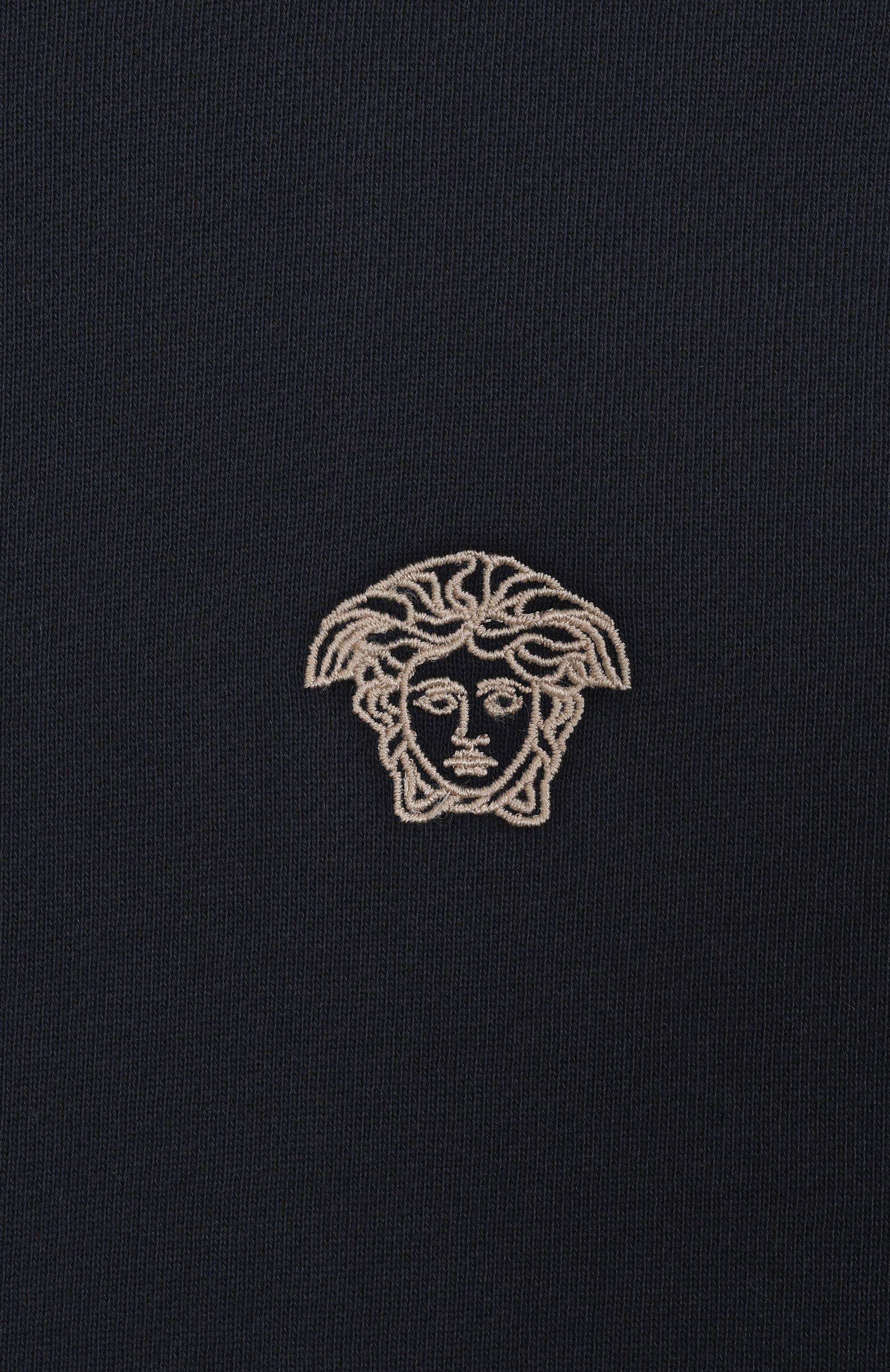 Хлопковая толстовка VERSACE темно-синего цвета по цене 34300 руб., арт. 1018283/1A11652/8A-14A, фото 3 Хлопковая толстовка VERSACE, арт. 1018283/1A11652/8A-14A, фото 3