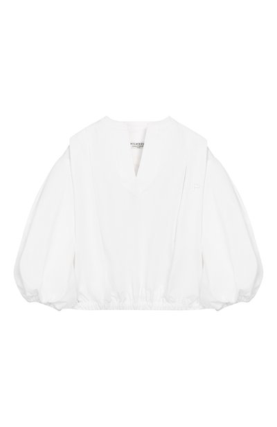 Хлопковая блузка PHILOSOPHY DI LORENZO SERAFINI KIDS, арт. PJCA05/CA235/TH003/XXS-XS, фото 1