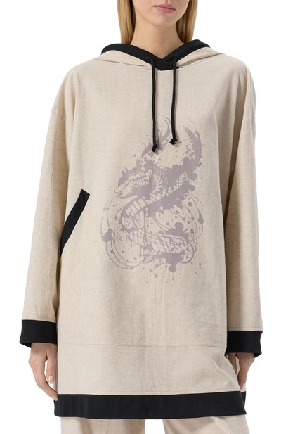 Льняное худи MIDGARD PARIS, арт. HD1801-LN-BJ/GR, фото 3