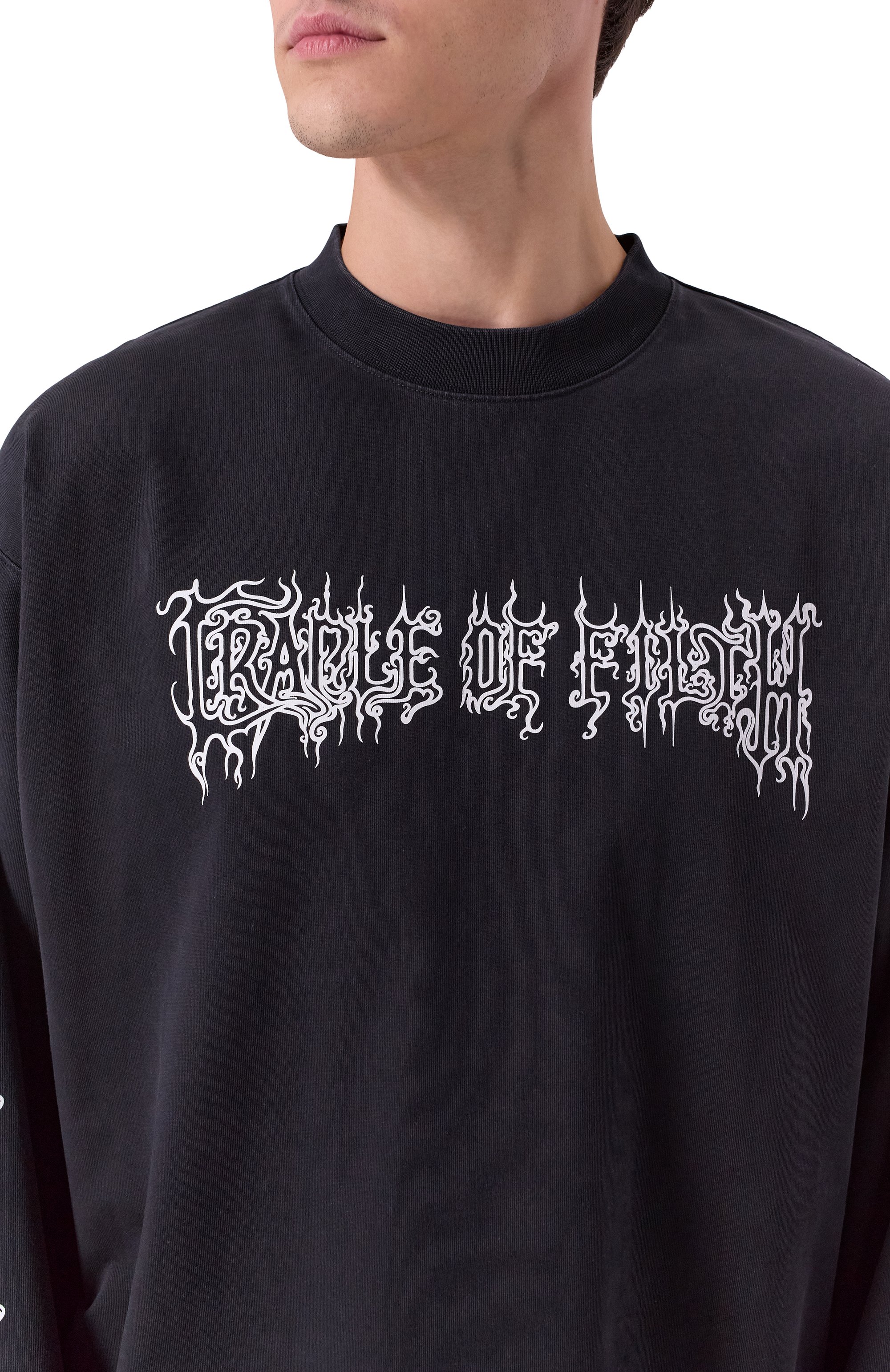 Хлопковый лонгслив vetements x cradle of filth VETEMENTS, арт. UCF76LS100B, фото 5
