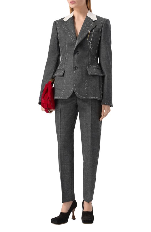 Шерстяные брюки Moschino A0304/5417 Серый  A0304/5417 Фото 2