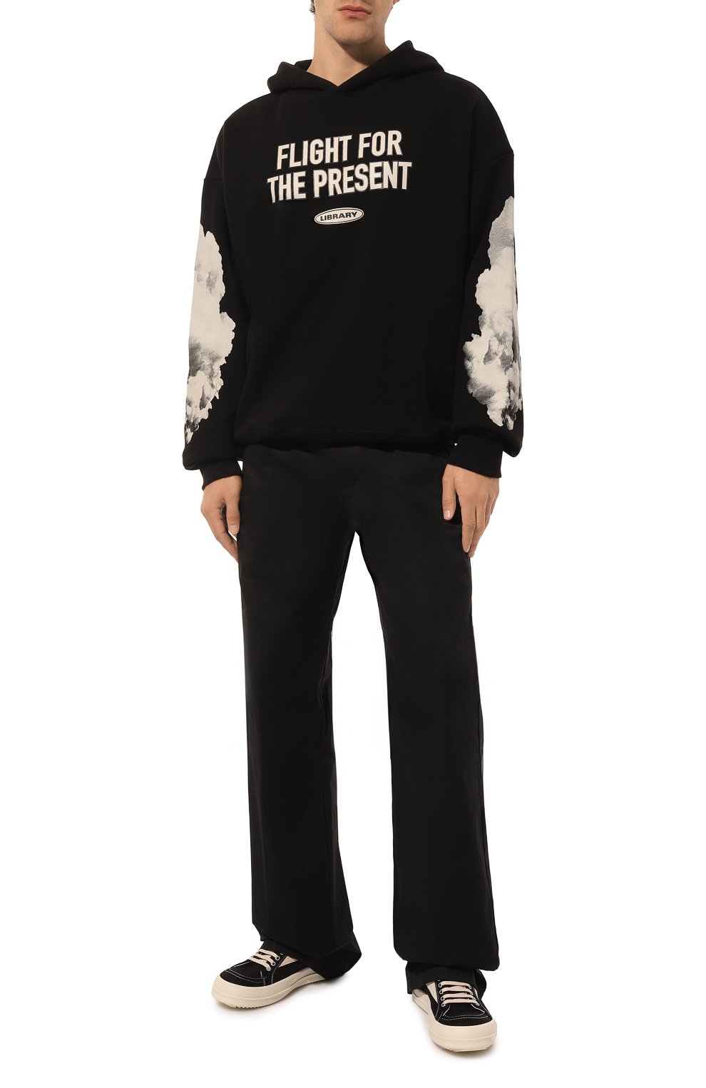 Хлопковые брюки RICK OWENS, арт. RU02D6378/TE, фото 2