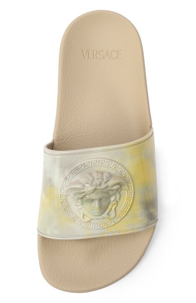 Шлепанцы VERSACE бежевого цвета по цене 20900 руб., арт. 1020360/1A12937B/35-39, фото 4 Шлепанцы VERSACE, арт. 1020360/1A12937B/35-39, фото 4