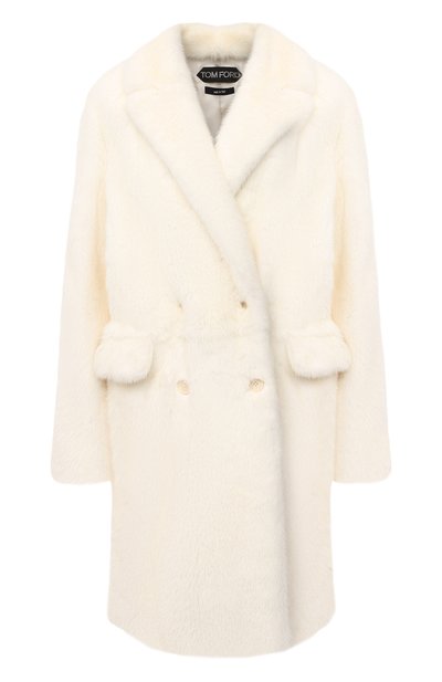 Женская шуба прямого кроя из меха норки TOM FORD, арт. CPF629-FUX042