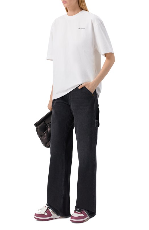 Кожаные кеды Out of Office Off-White 0WIA259F25LEA003 Бордовый  0WIA259F25LEA003 Фото 3