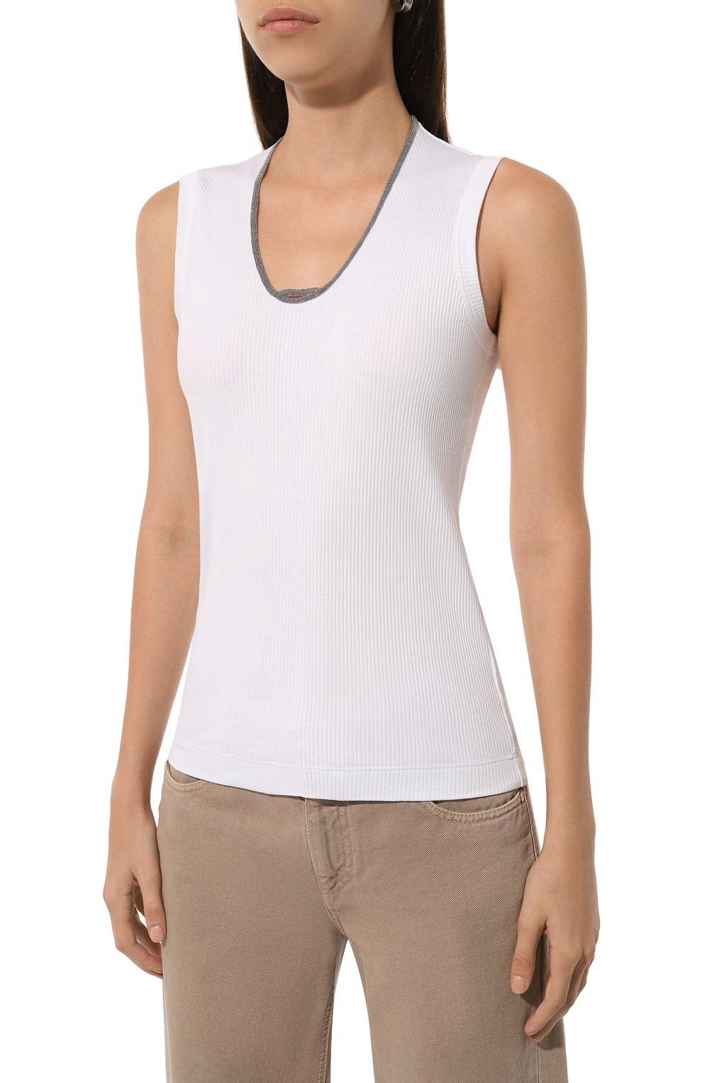 Хлопковый топ BRUNELLO CUCINELLI, арт. MG902BP398, фото 3