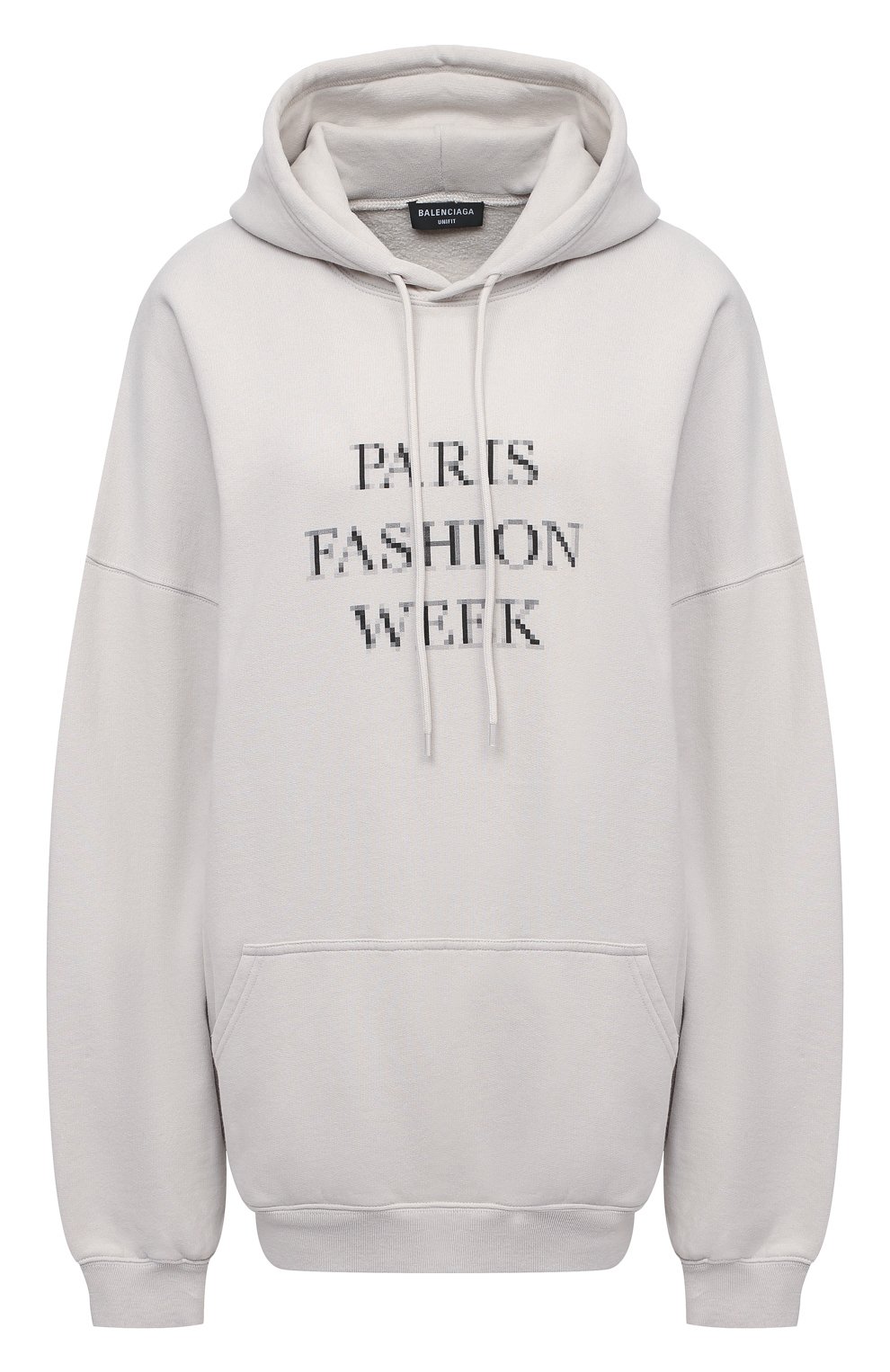 Хлопковое худи BALENCIAGA светло-серого цвета по цене 99250 руб., арт. 651799/TKV85, фото 1 Хлопковое худи BALENCIAGA, арт. 651799/TKV85, фото 1