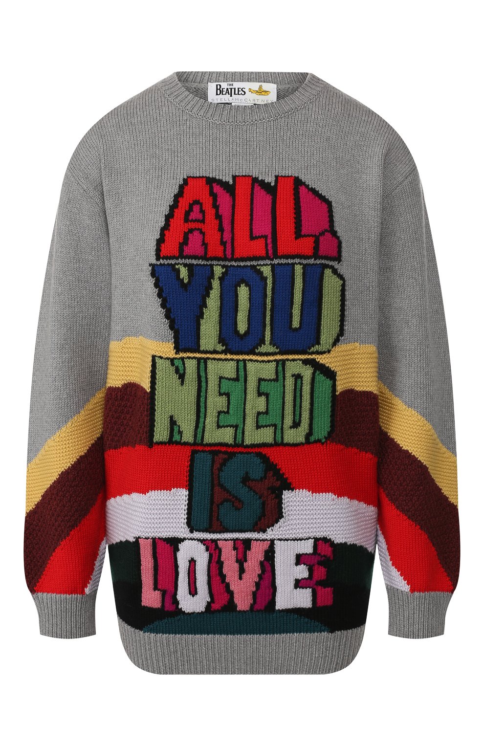 Шерстяной свитер STELLA MCCARTNEY серого цвета по цене 64700 руб., арт. 575300/S2101, фото 1 Шерстяной свитер STELLA MCCARTNEY, арт. 575300/S2101, фото 1