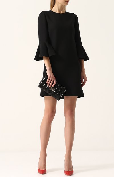 Мини-платье с расклешенными рукавами и круглым вырезом VALENTINO, арт. PB3VAAY5/1CF, фото 2