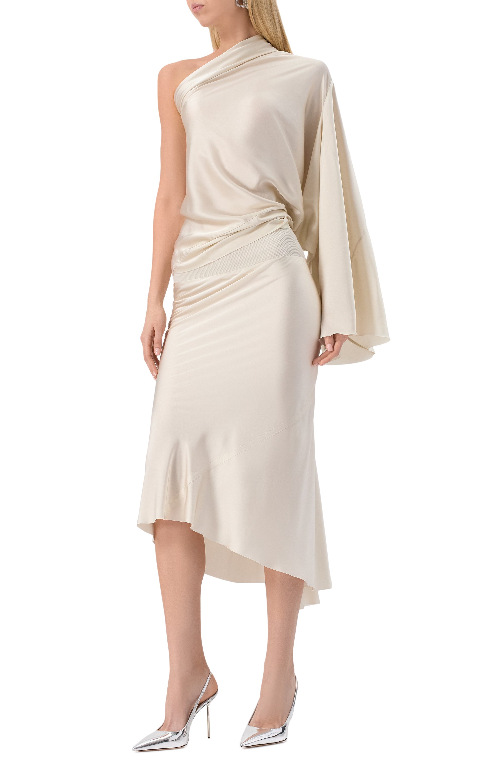 Атласная юбка RICK OWENS, арт. RP01E7343/SCH, фото 2