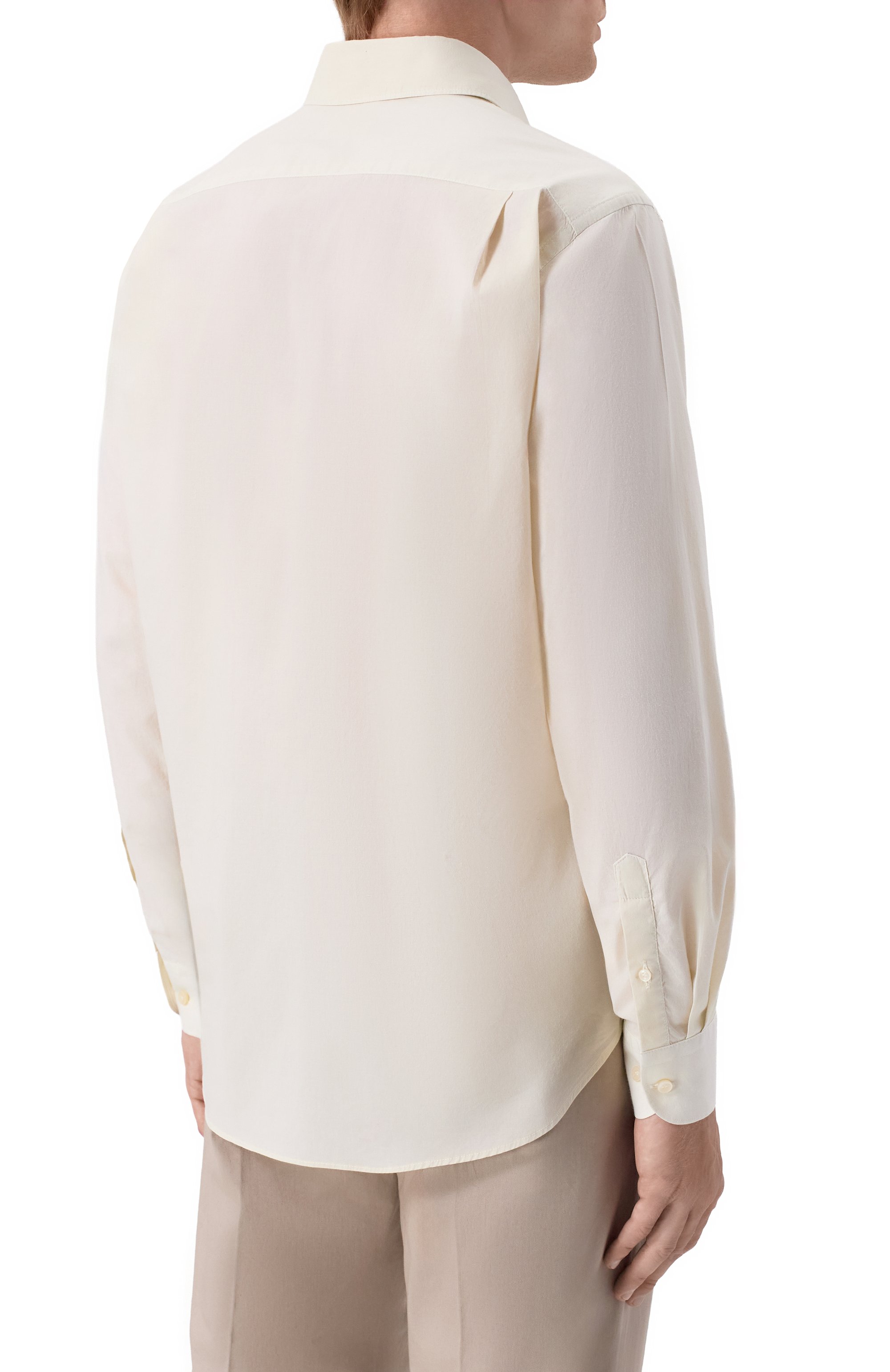 Хлопковая сорочка PAUL&SHARK кремового цвета по цене 35100 руб., арт. 26413324CF, фото 4 Хлопковая сорочка PAUL&SHARK, арт. 26413324CF, фото 4