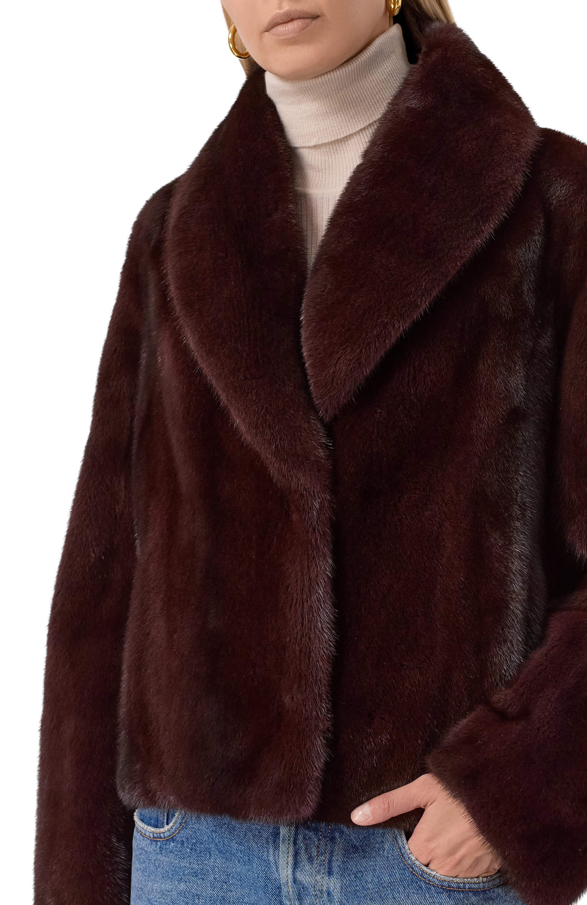 Шуба из норки YVES SALOMON, арт. 25WYV30762VMLX/A6074, фото 5