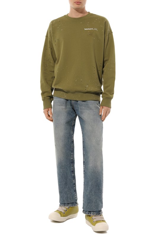 Хлопковый свитшот A-COLD-WALL* x Timberland A-COLD-WALL Зелёный, фото 2