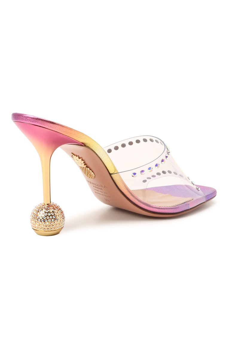 Комбинированные мюли secrets 95 AQUAZZURA, арт. SCRHIGM0-TNP-TST, фото 4