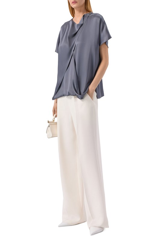 Атласная блузка Giorgio Armani GW003006/TE10101 Серый  GW003006/TE10101 Фото 2