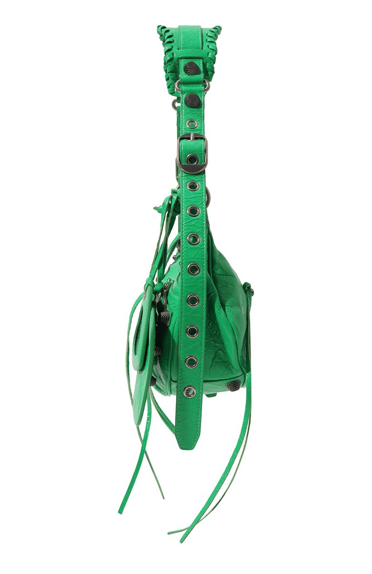 Женская сумка cagole BALENCIAGA зеленого цвета, арт. 671307/1VG9Y | Фото 4 (Ремень/цепочка: На ремешке; Размер: medium; Материал: Натуральная кожа)