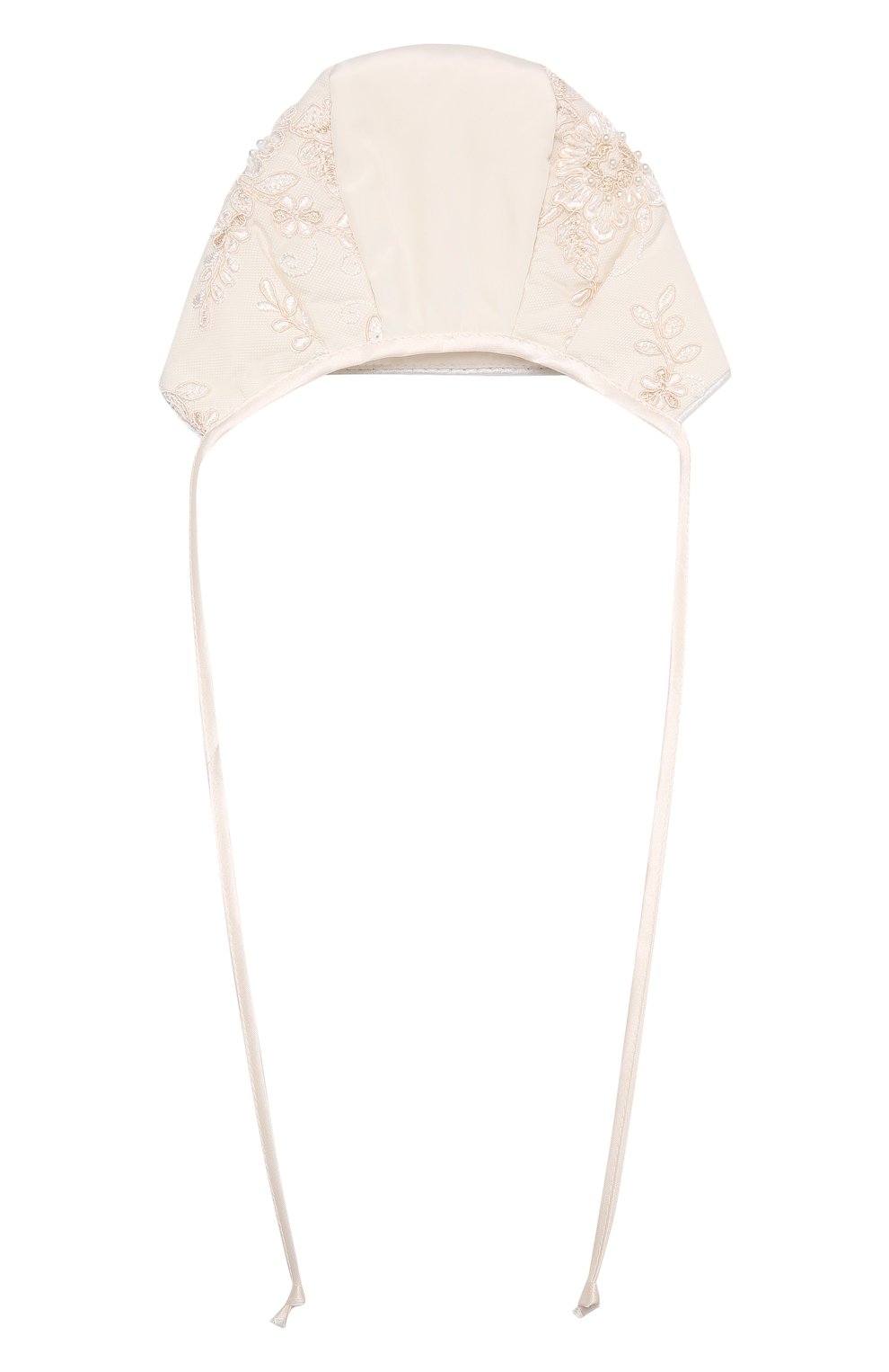 Комплект на выписку с кружевом CHEPE бежевого цвета по цене 15800 руб., арт. 031376, фото 7 Комплект на выписку с кружевом CHEPE, арт. 031376, фото 7