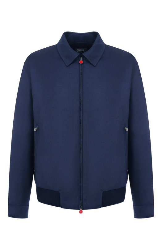Бомбер из шерсти и кашемира Kiton UW2233V0426H02 Синий UW2233V0426H02