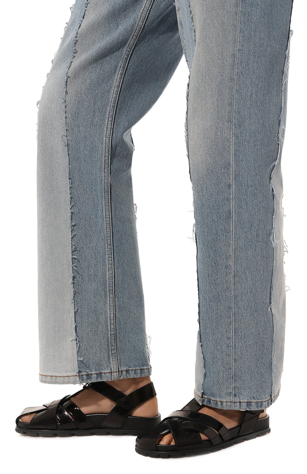 Кожаные сандалии DRIES VAN NOTEN черного цвета по цене 79950 руб., арт. WS231-590/DD590, фото 3 Кожаные сандалии DRIES VAN NOTEN, арт. WS231-590/DD590, фото 3