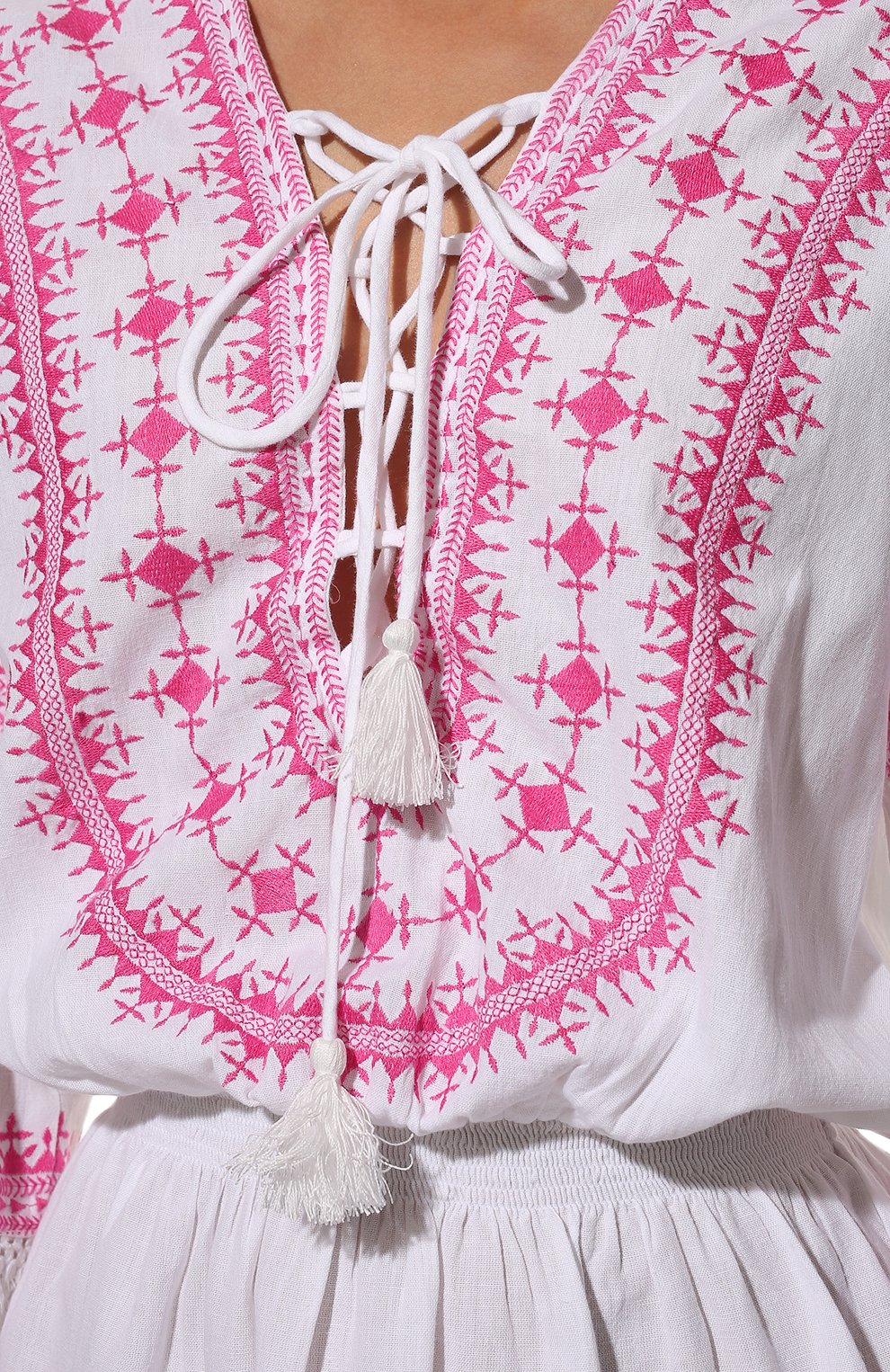 Туника из хлопка и льна MELISSA ODABASH розового цвета по цене 32050 руб., арт. MARTINA, фото 5 Туника из хлопка и льна MELISSA ODABASH, арт. MARTINA, фото 5