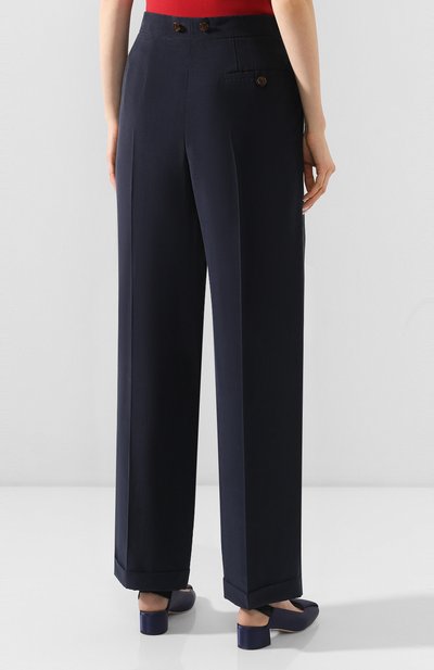 Шелковые брюки GIORGIO ARMANI темно-синего цвета по цене 221500 руб., арт. 0SHPP0AA/T01HI, фото 4 Шелковые брюки GIORGIO ARMANI, арт. 0SHPP0AA/T01HI, фото 4