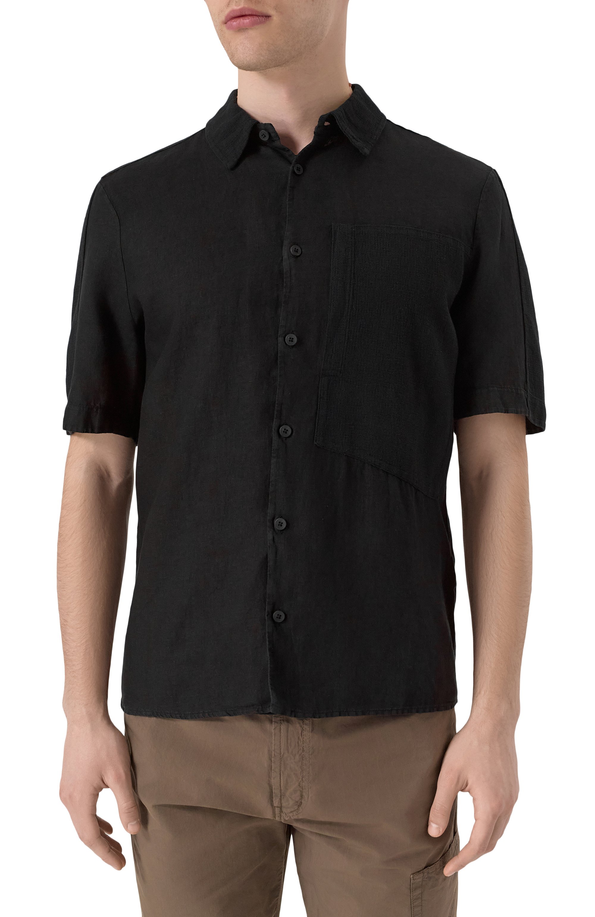 Рубашка изо льна и хлопка TRANSIT, арт. CFUTRZV312, фото 3