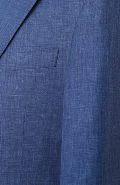 Мужской костюм из шерсти и льна CORNELIANI синего цвета, арт. 25X008-2518263_SET | Фото 9 (Материал внешний: Шерсть, Лен; Рукава: Длинные; Материал сплава: Проставлено; Драгоценные камни: Проставлено; Костюмы М: Однобортный; Стили: Классический, Кэжуэл)