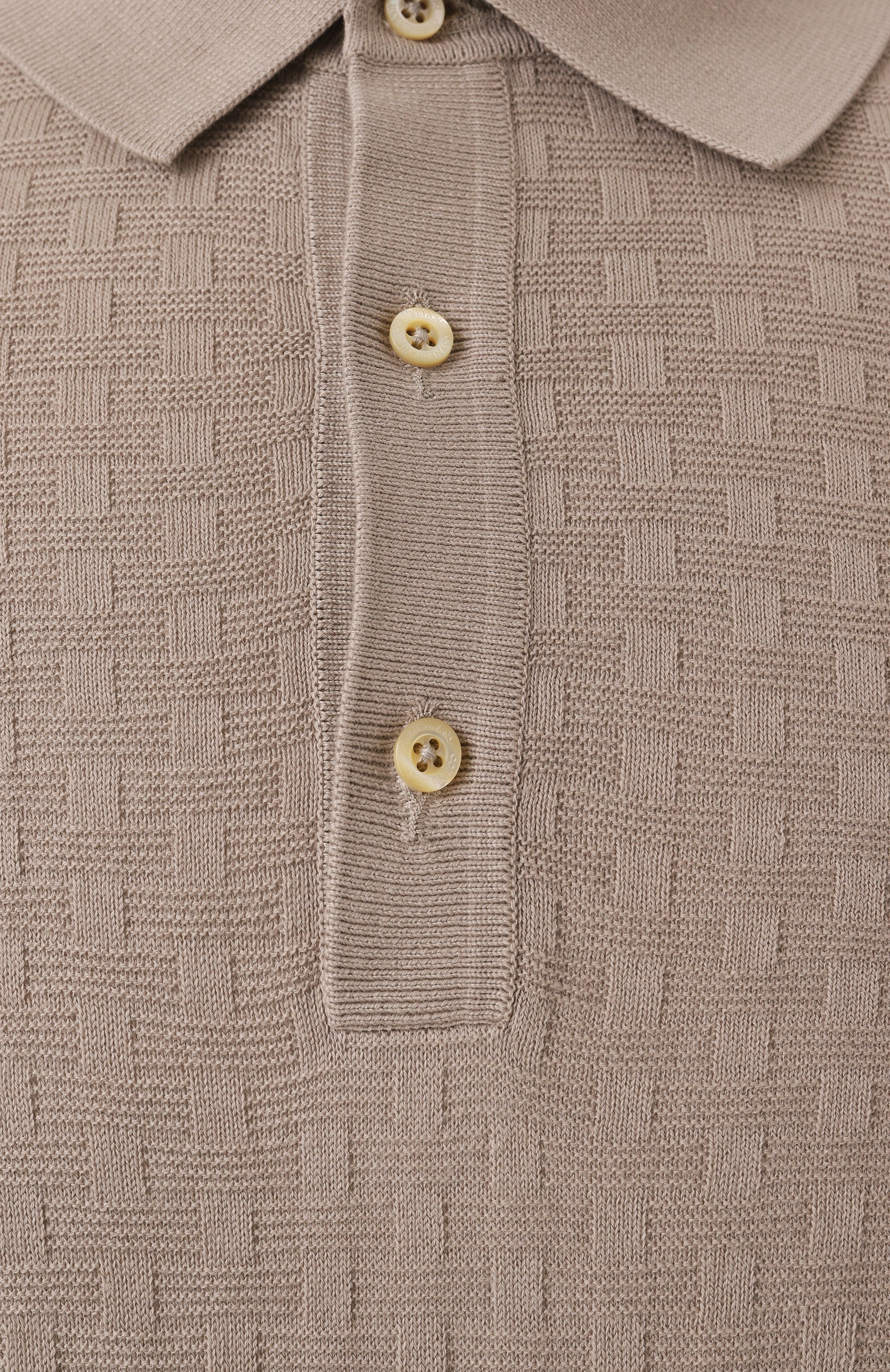 Хлопковое поло CORNELIANI бежевого цвета по цене 59600 руб., арт. 25M506-2525138, фото 6 Хлопковое поло CORNELIANI, арт. 25M506-2525138, фото 6