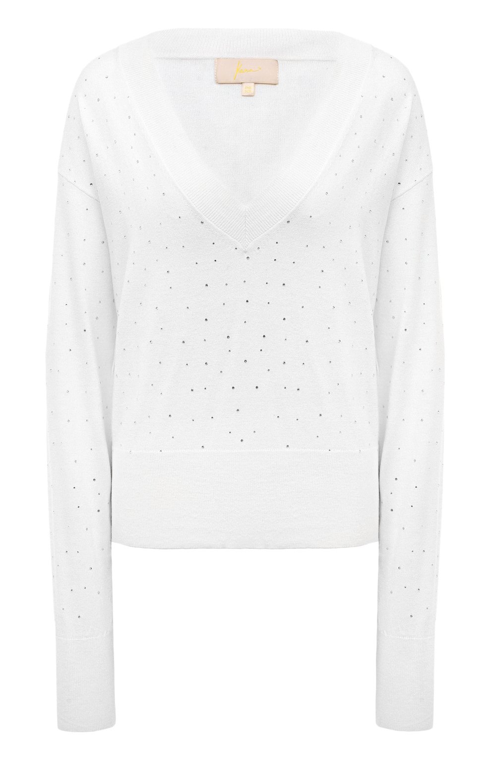 Пуловер из кашемира и шелка YANA DRESS белого цвета по цене 64000 руб., арт. 3-54-032-100С, фото 1 Пуловер из кашемира и шелка YANA DRESS, арт. 3-54-032-100С, фото 1