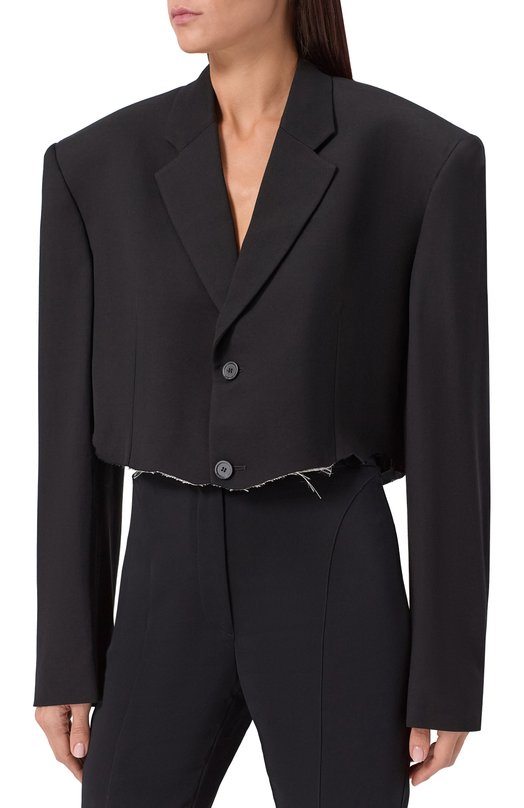 Жакет из вискозы и шерсти Balenciaga 839295/TRT01 Чёрный  839295/TRT01 Фото 3