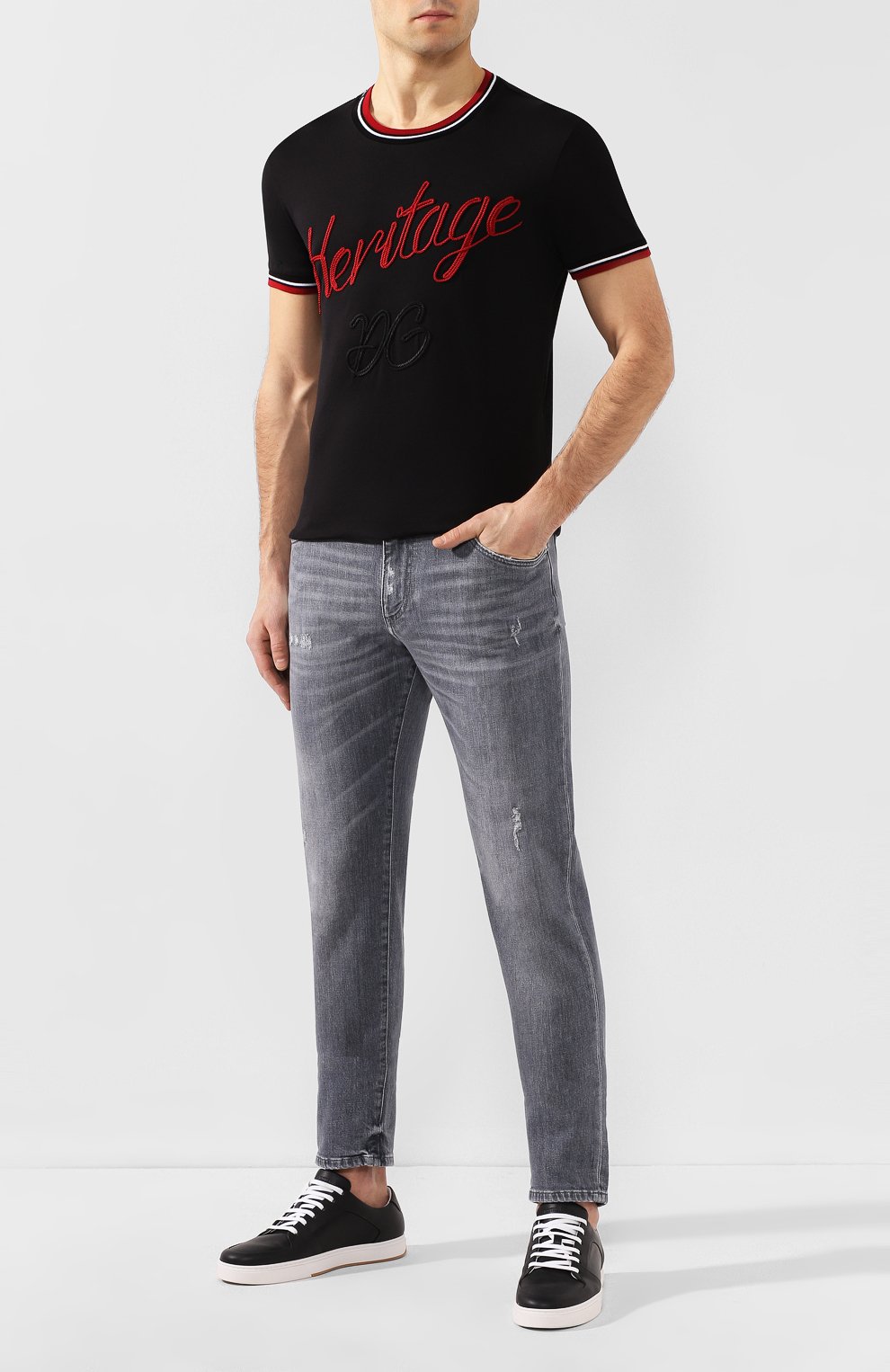 Хлопковая футболка DOLCE & GABBANA, арт. G8KC0Z/G7V0U, фото 2