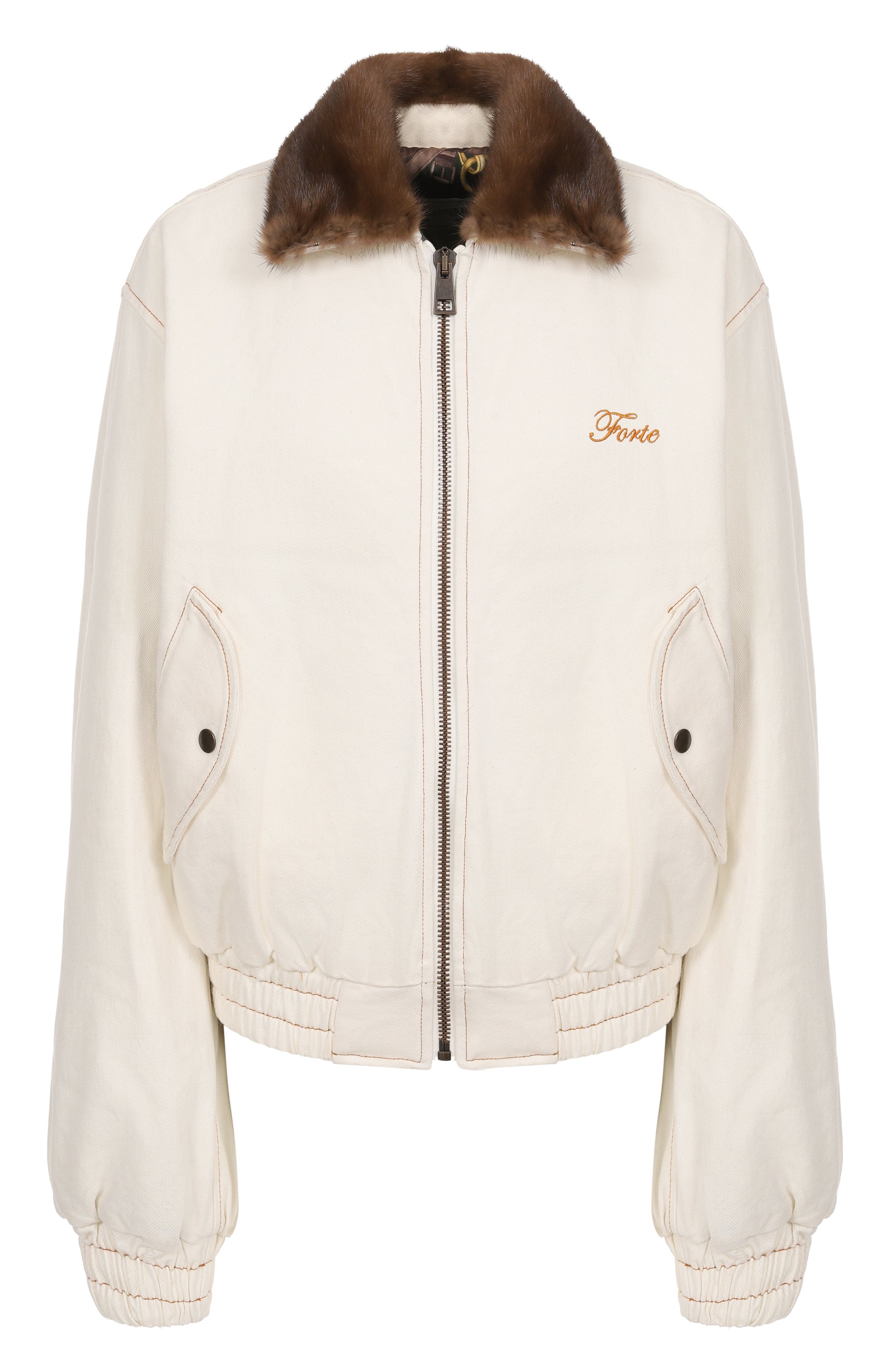 Джинсовый бомбер с отделкой из норки FORTE DEI MARMI COUTURE, арт. 25WF7350M, фото 1