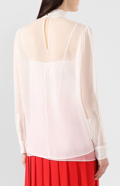 Блузка из смеси вискозы и шелка VALENTINO, арт. SB0AE02L2UP, фото 4