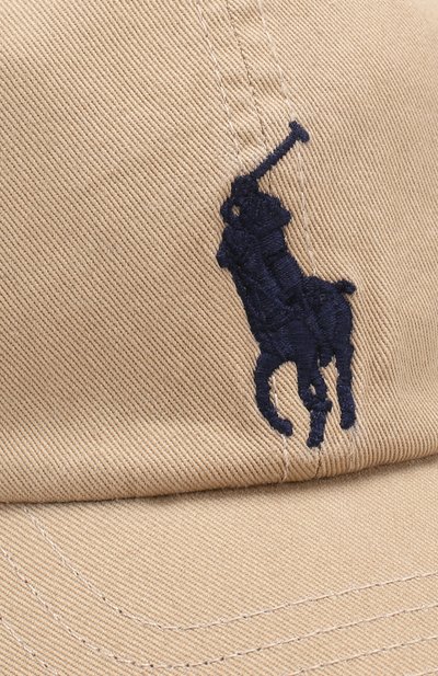 Хлопковая бейсболка POLO RALPH LAUREN бежевого цвета по цене 4660 руб., арт. 322785654, фото 3 Хлопковая бейсболка POLO RALPH LAUREN, арт. 322785654, фото 3