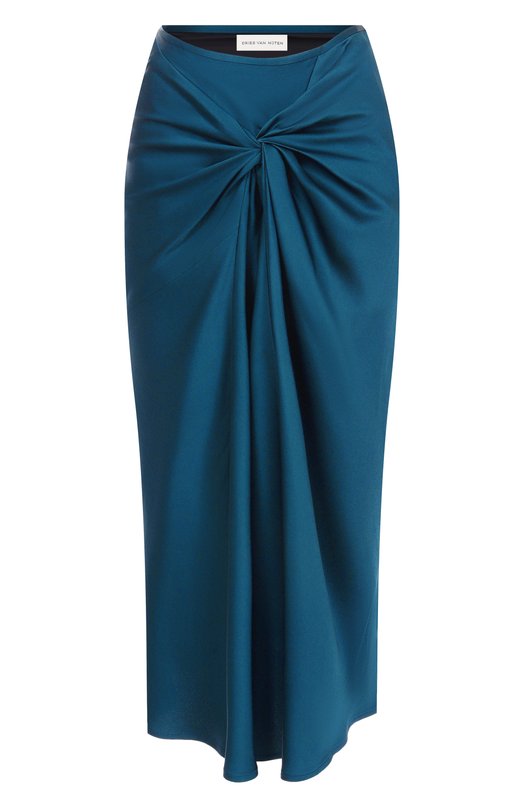 Атласная юбка Dries Van Noten 010857-2070-508 Синий 010857-2070-508