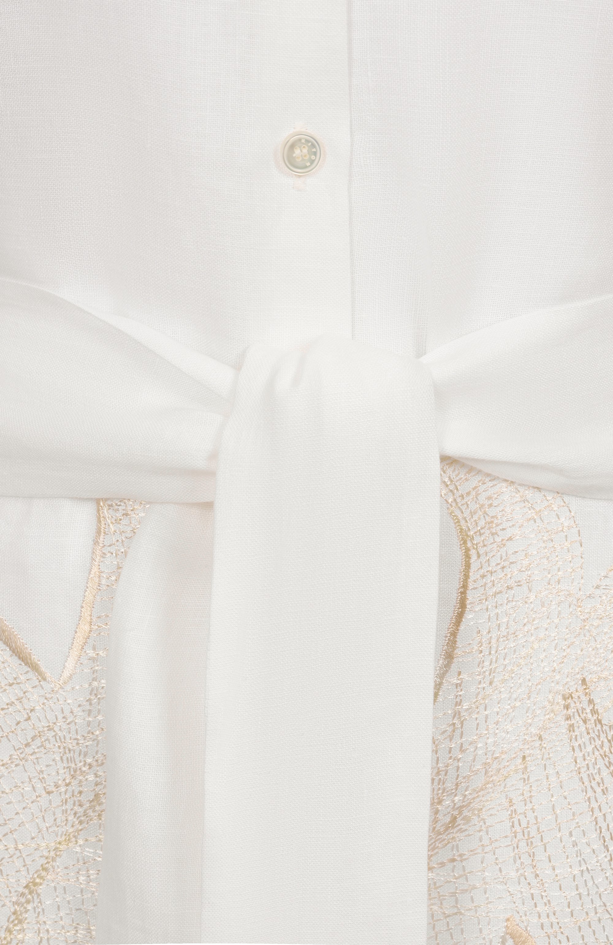 Льняное платье KITON белого цвета по цене 234000 руб., арт. D57304K0999E02, фото 6 Льняное платье KITON, арт. D57304K0999E02, фото 6