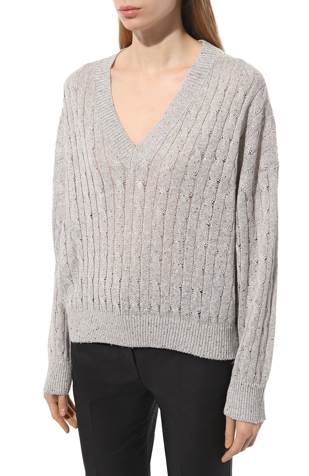 Льняной свитер BRUNELLO CUCINELLI, арт. MC000B1124, фото 3