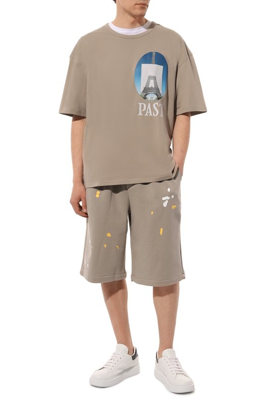 Хлопковая футболка Tee Library Бежевый, фото 2