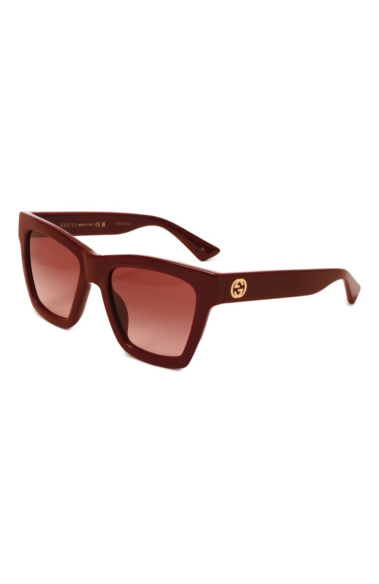 Женские солнцезащитные очки GUCCI бордового цвета, арт. GG1714S 003 | Фото 1 (Материал: Пластик; Р�егиональные ограничения белый список (Axapta Mercury): Не проставлено; Нос: Не проставлено; Тип очков: С/з; Оптика Гендер: оптика-женское; Очки форма: Квадратные)