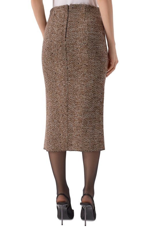 Юбка из шерсти и хлопка Armarium ARMFWKS01/W029 Коричневый  ARMFWKS01/W029 Фото 4
